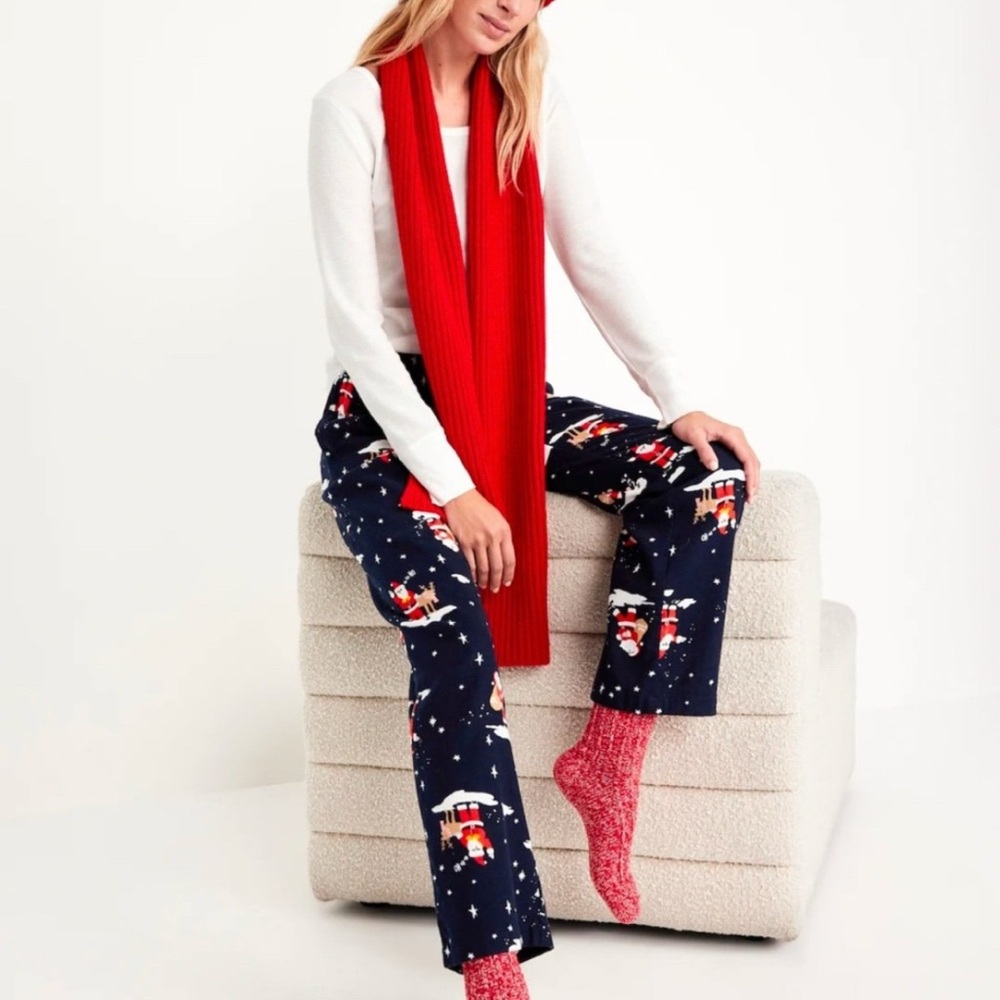 Women’s Santa Printed Flannel Pajama Pants  size 3x